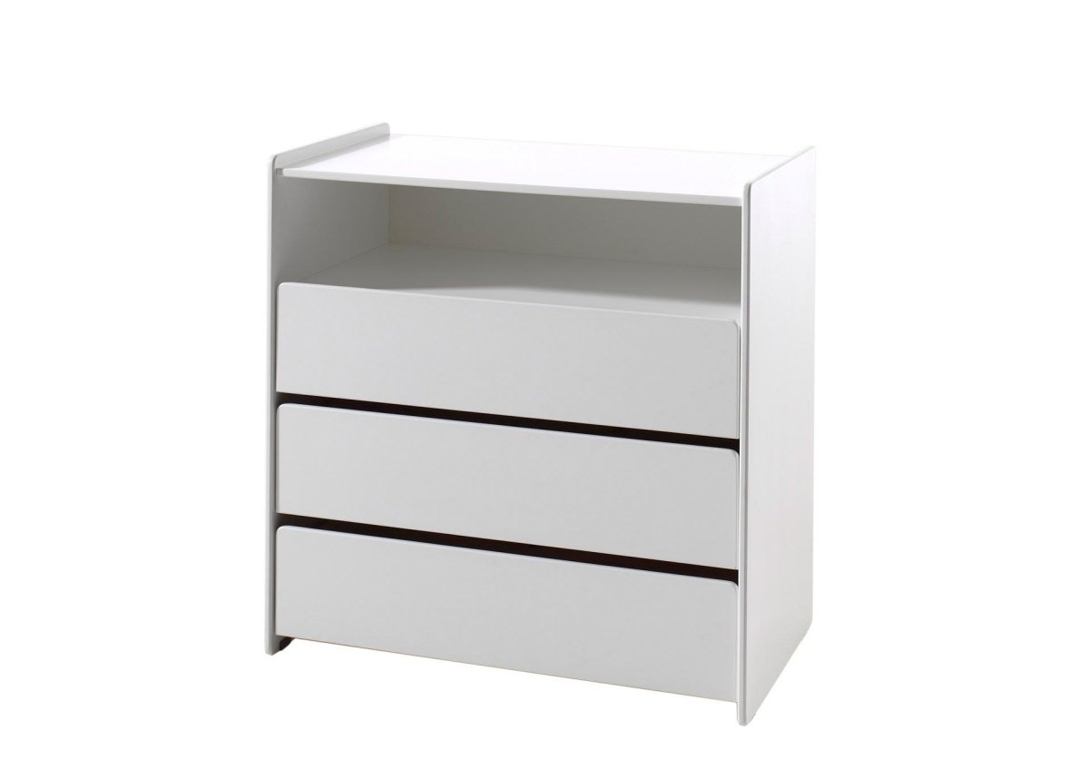 VIPACK-Commode KIDDY 3 Tirroirs Blanc