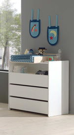 VIPACK-Commode KIDDY 3 Tirroirs Blanc