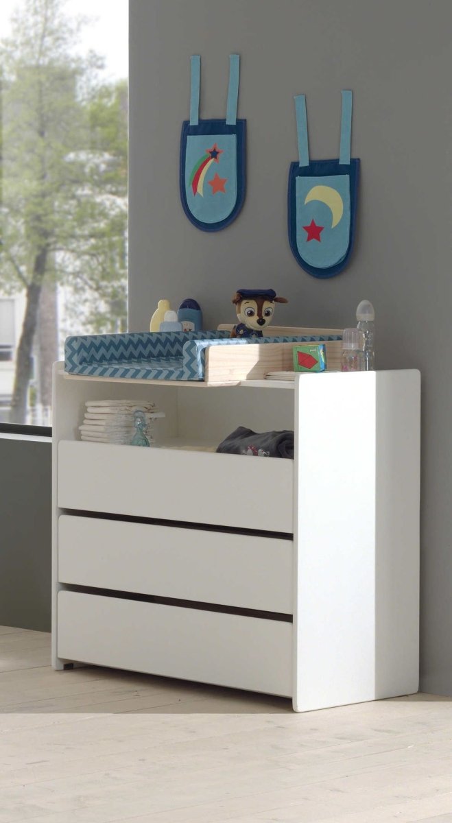 VIPACK-Commode KIDDY 3 Tirroirs Blanc