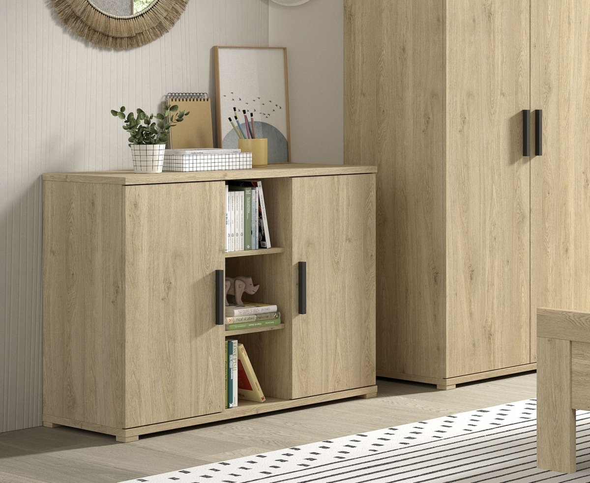 VIPACK-Commode SAM 2 Portes Chêne