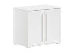 VIPACK-Commode SAM 2 Portes Pour Lit Mi-Hauteur Blanc