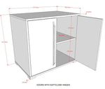 VIPACK-Commode SAM 2 Portes Pour Lit Mi-Hauteur Chêne