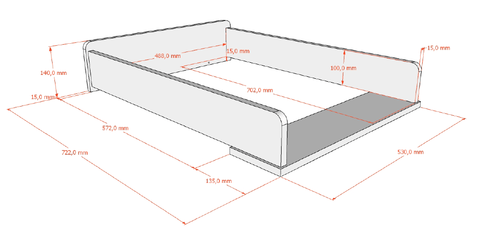 VIPACK-Ensemble Commode À 3 Tiroirs + Plan À Langer Swingo – Argile
