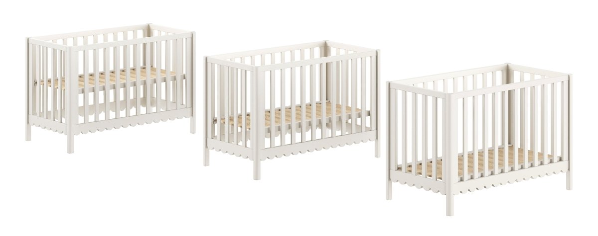 VIPACK-Ensemble Lit Bébé + Lit + Plan À Langer Swingo – 60 x 120 Cm – Argile