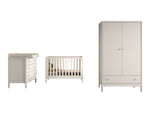 VIPACK-Ensemble Lit Bébé + Lit + Plan À Langer Swingo – 60 x 120 Cm – Argile