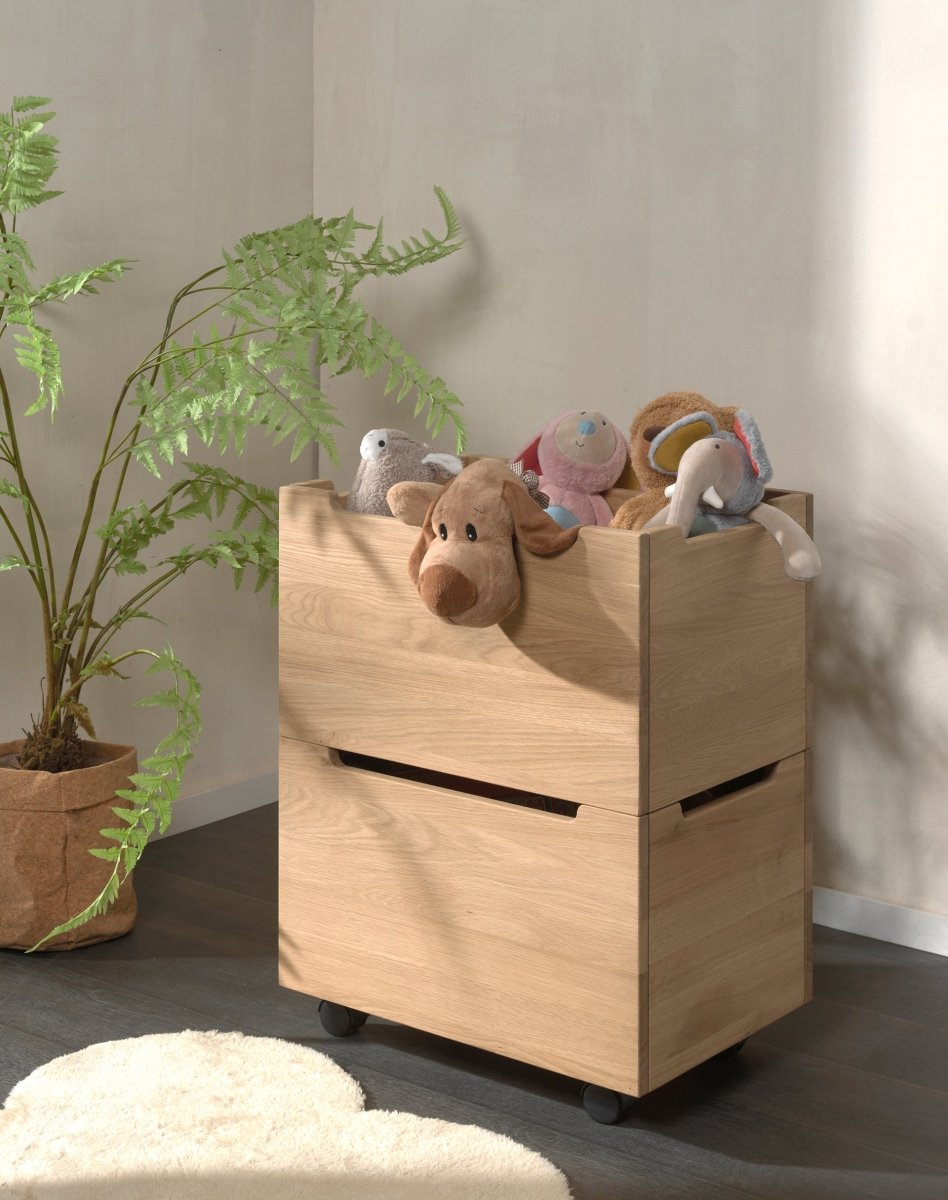 VIPACK-Ensemble Lit Mi-Hauteur + Tiroir De Rangement Forrest – 90 x 200 Cm – En Chêne
