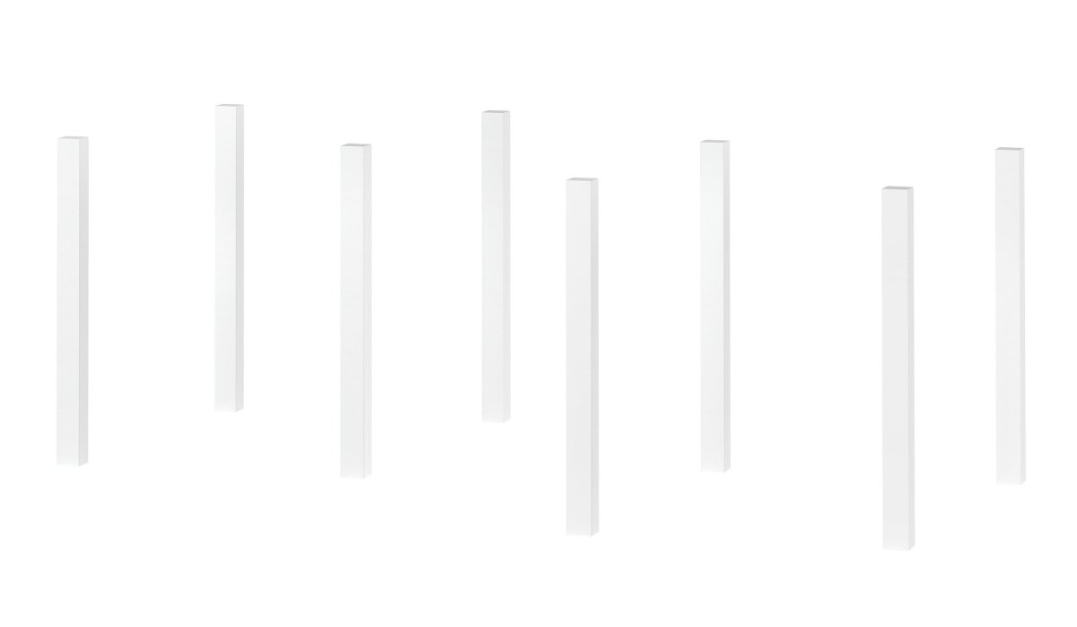 VIPACK-Ensemble Lit Superposé + Lit Banquette + Lit + Pieds De Conversion Forrest – 90 x 200 Cm – Blanc