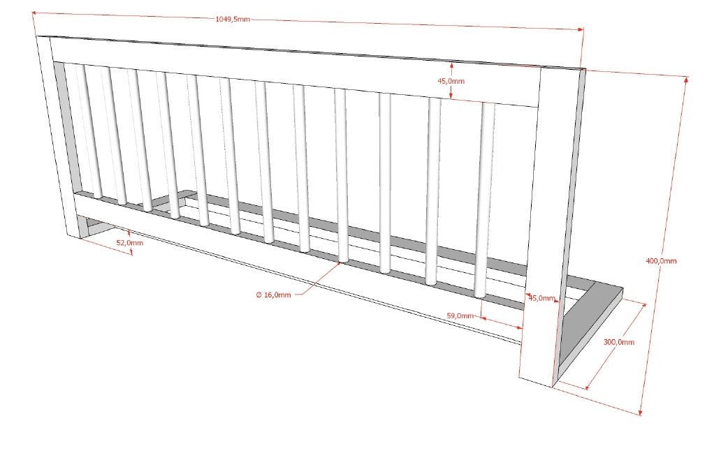 VIPACK-Ensemble Lit Superposé + Lit + Barrière De Sécurité Forrest – 90 x 200 Cm