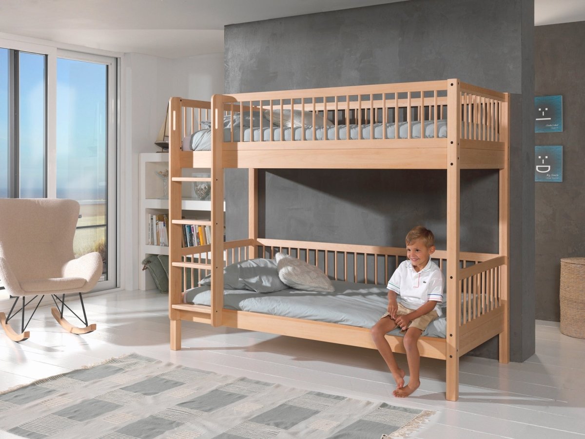 VIPACK-Ensemble Lit Superposé + Lit + Barrière De Sécurité Forrest – 90 x 200 Cm