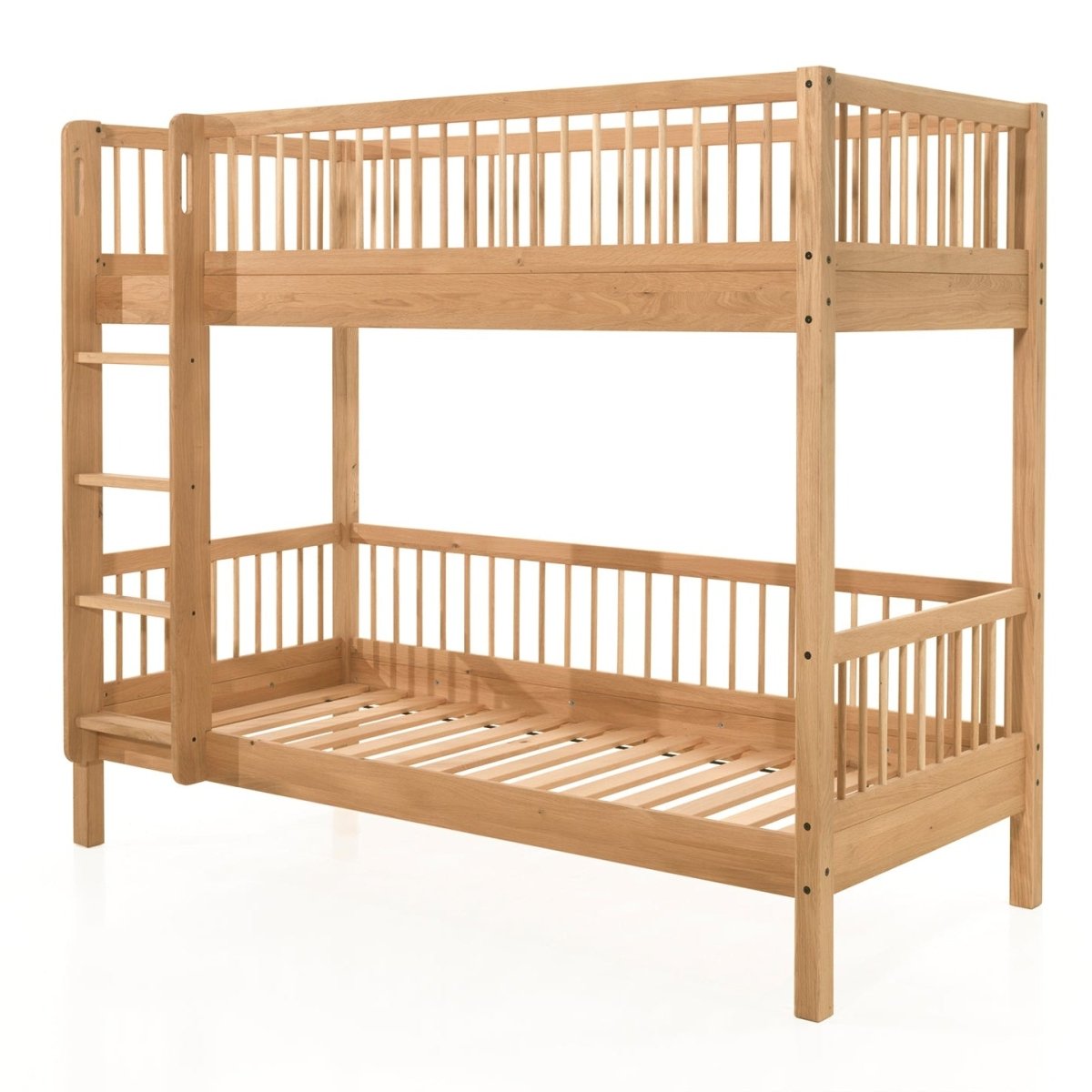 VIPACK-Ensemble Lit Superposé + Lit + Barrière De Sécurité Forrest – 90 x 200 Cm – En Chêne