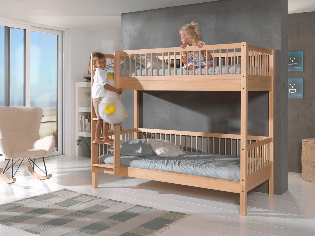 VIPACK-Ensemble Lit Superposé + Lit + Barrière De Sécurité + Tiroir De Rangement Forrest – 90 x 200 Cm
