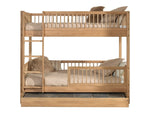 VIPACK-Ensemble Lit Superposé + Lit + Barrière De Sécurité + Tiroir De Rangement Forrest – 90 x 200 Cm – En Chêne