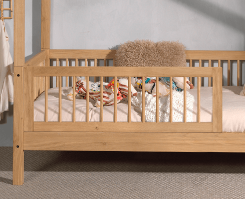 VIPACK-Ensemble Lit Superposé + Lit + Barrière De Sécurité + Tiroir De Rangement Forrest – 90 x 200 Cm – En Chêne