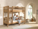 VIPACK-Ensemble Lit Superposé + Lit + Barrière De Sécurité + Tiroir De Rangement Forrest – 90 x 200 Cm – En Chêne