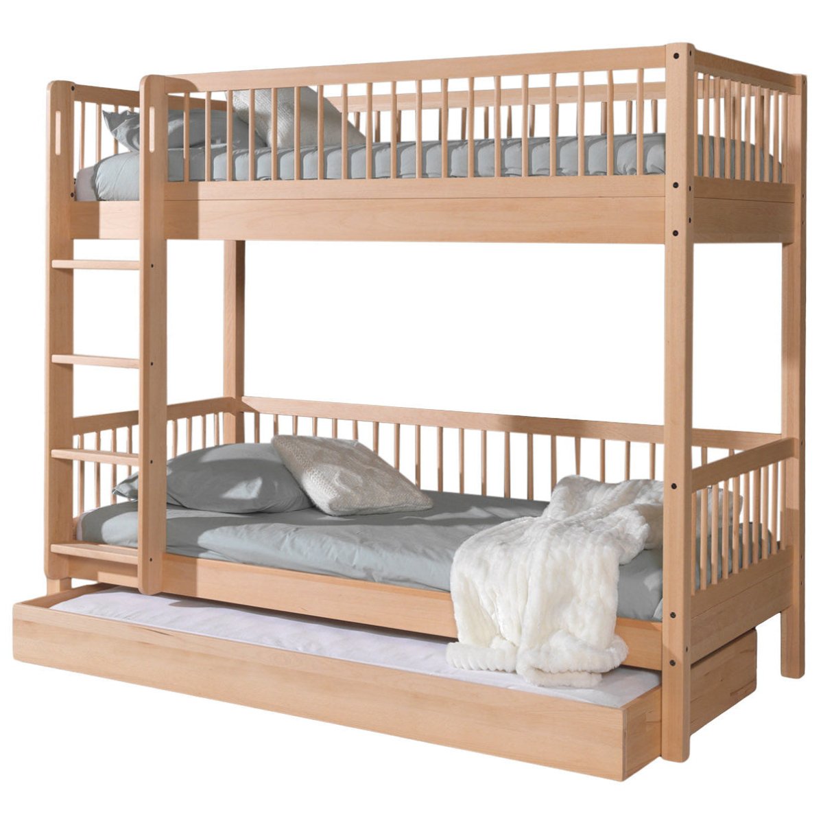 VIPACK-Ensemble Lit Superposé + Lit + Tiroir De Rangement Forrest – 90 x 200 Cm
