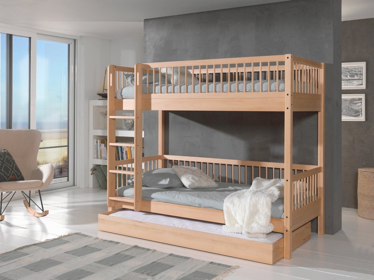 VIPACK-Ensemble Lit Superposé + Lit + Tiroir De Rangement Forrest – 90 x 200 Cm