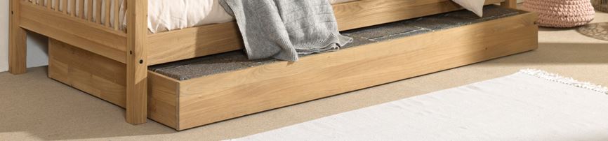 VIPACK-Ensemble Lit Superposé + Lit + Tiroir De Rangement Forrest – 90 x 200 Cm – En Chêne