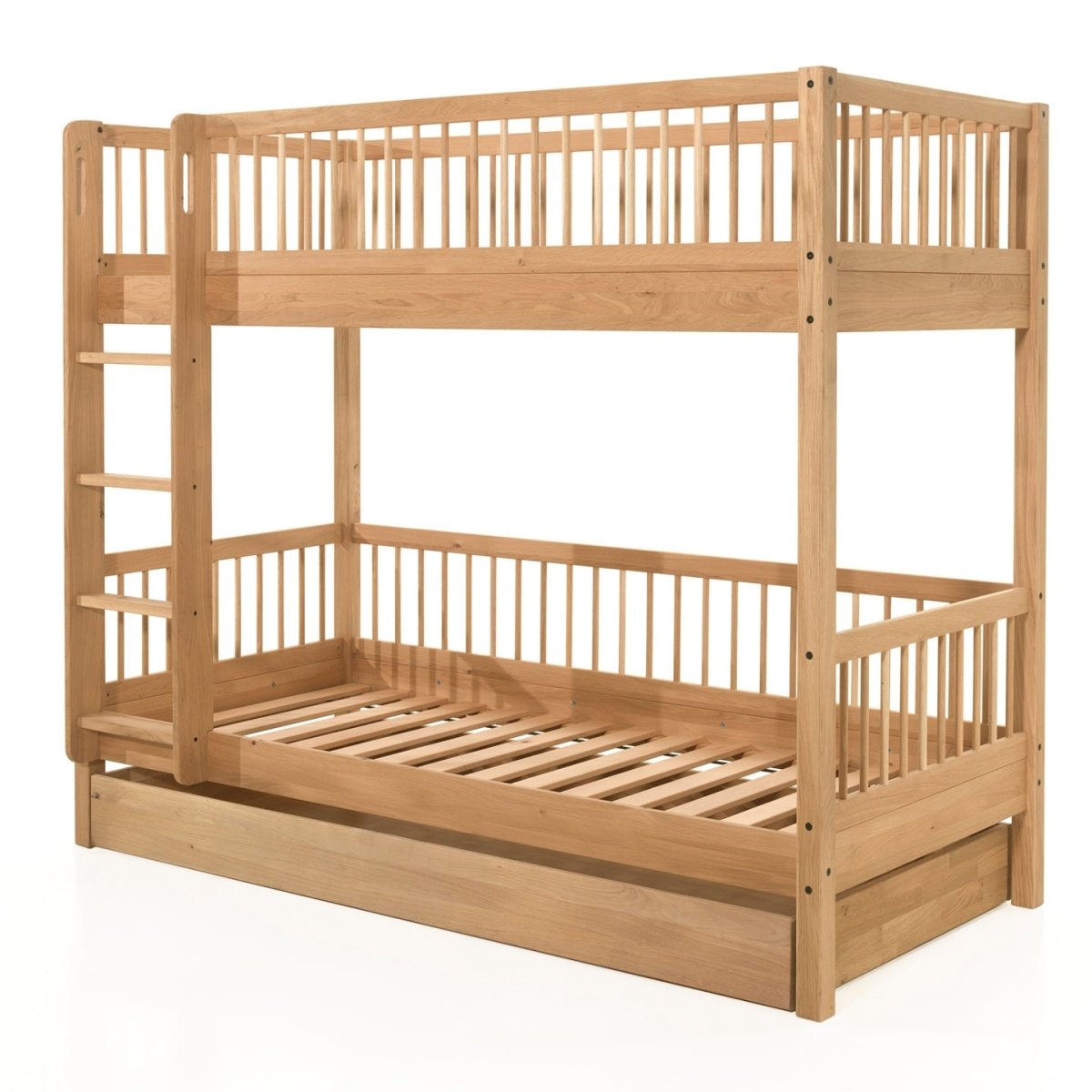 VIPACK-Ensemble Lit Superposé + Lit + Tiroir De Rangement Forrest – 90 x 200 Cm – En Chêne