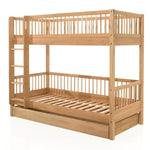VIPACK-Ensemble Lit Superposé + Lit + Tiroir De Rangement Forrest – 90 x 200 Cm – En Chêne