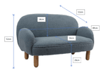 VIPACK-Fauteuil Double ROCKY Mini Bleu