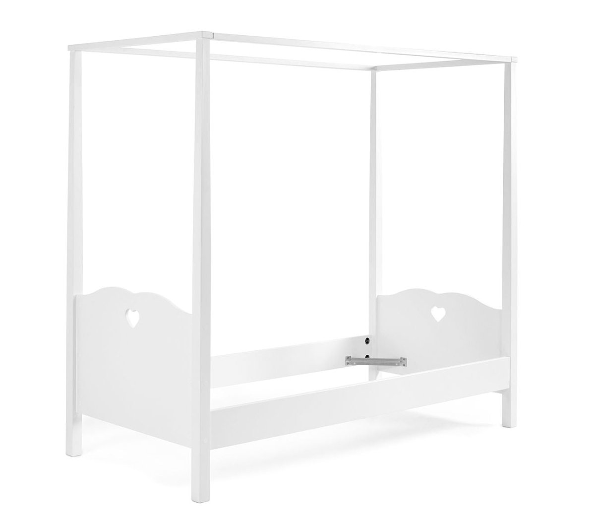 VIPACK-Lit à Baldaquin AMORI 90x200 cm Blanc