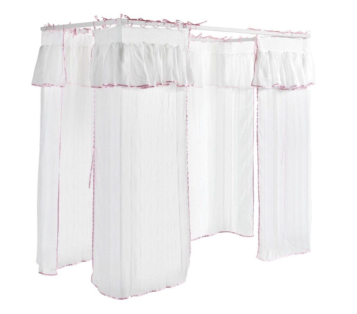 VIPACK-Lit à Baldaquin AMORI 90x200 cm Blanc