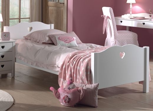 VIPACK-Lit AMORI 90 X 200 cm Blanc