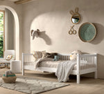 VIPACK-Lit Banquette Forrest – 90 x 200 Cm – En Hêtre Blanc
