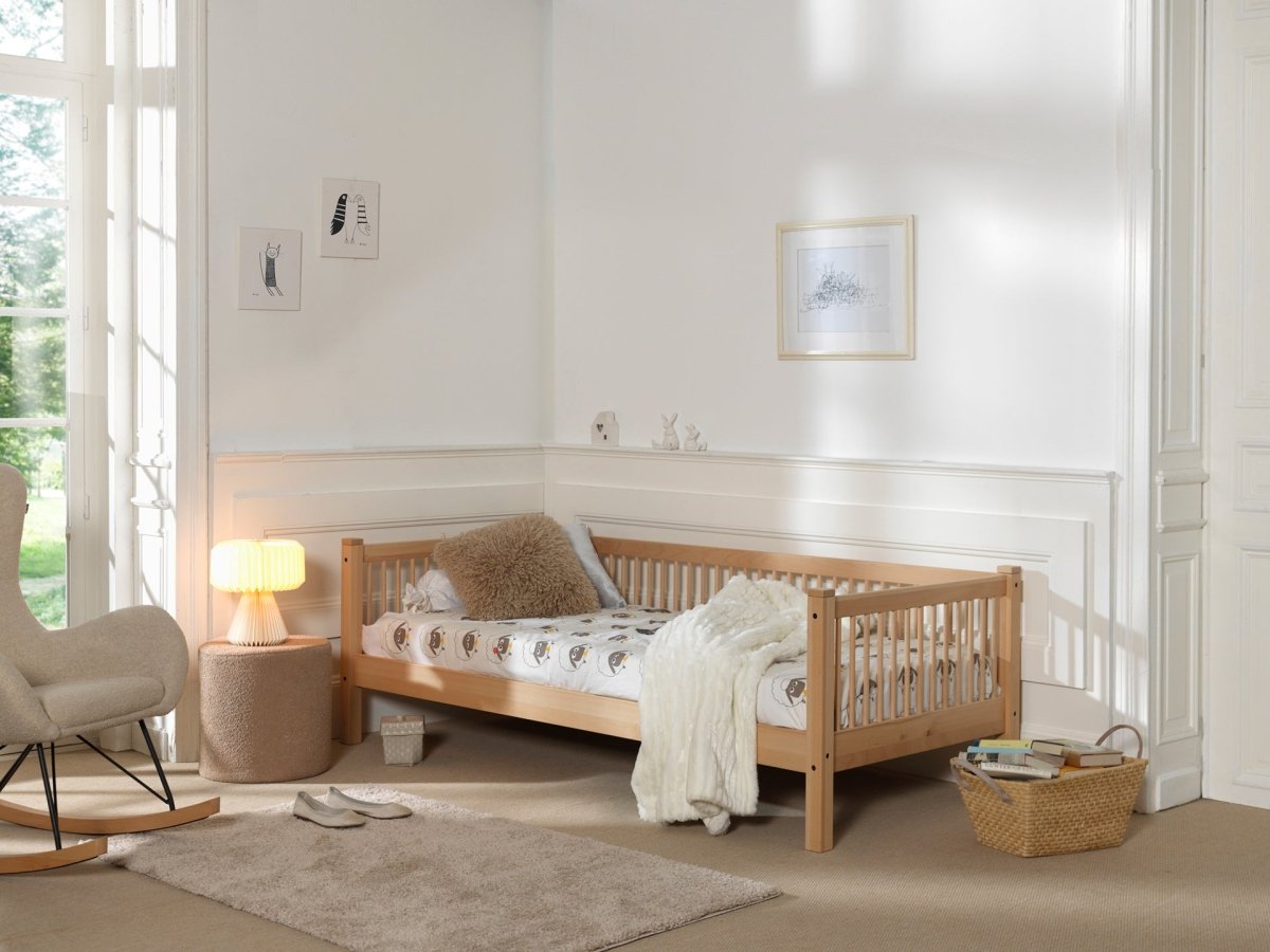 VIPACK-Lit Banquette Forrest – 90 x 200 Cm – En Hêtre Naturel