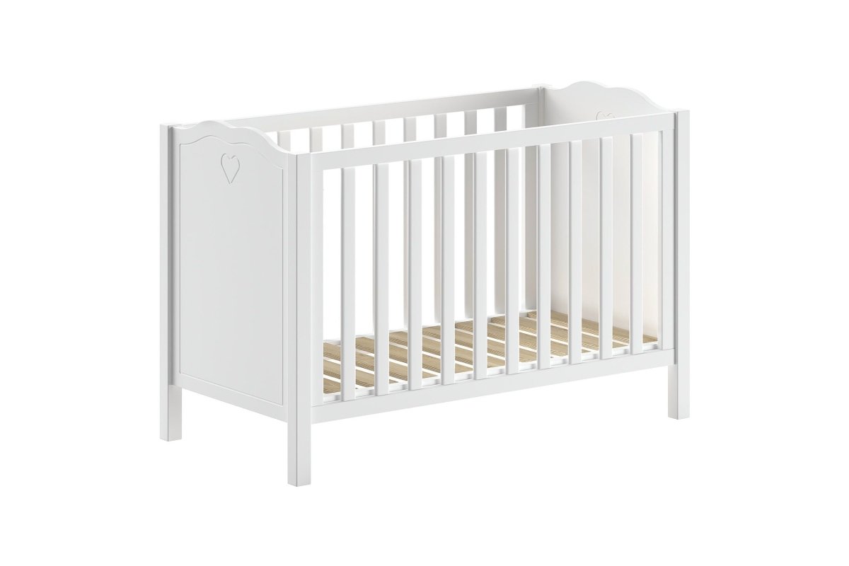 VIPACK-Lit Bébé AMORI 60x120 CM Blanc