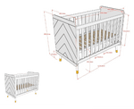 VIPACK-Lit Bébé BILLY 60x120cm Vert Olive