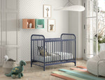 VIPACK-Lit Bébé BRONXX 60x120 cm Bleu Denim