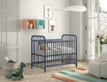 VIPACK-Lit Bébé BRONXX 60x120 cm Bleu Denim