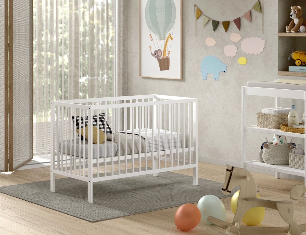 VIPACK-Lit Bébé DINO 60x120cm Blanc