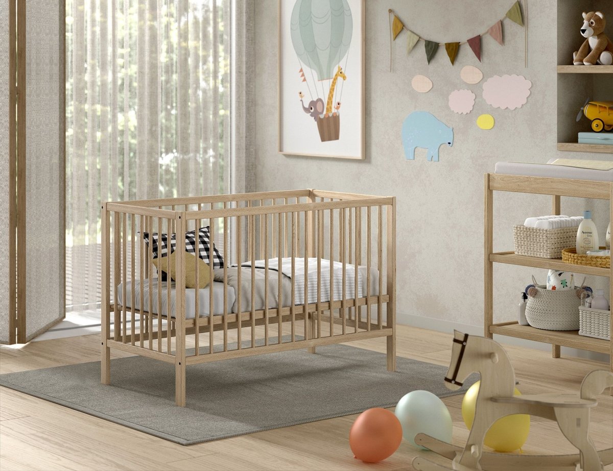 VIPACK-Lit Bébé DINO 60x120cm Naturel