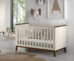 VIPACK-Lit Bébé Évolutif Sezane – 70 x 140 Cm – Argile Et Noyer