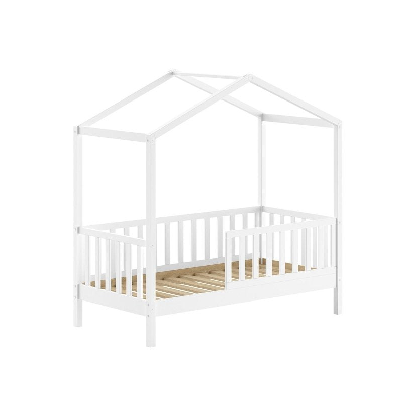 VIPACK-Lit Cabane Junior DALLAS 70x140cm Blanc