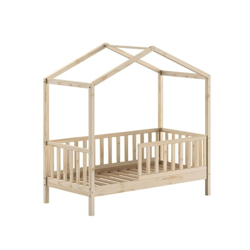 VIPACK-Lit Cabane Junior DALLAS 70x140cm Naturel