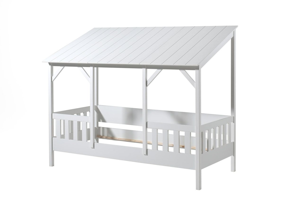 VIPACK-Lit Cabane(03) HOUSEBED 90x200cm Toit Blanc
