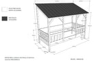 VIPACK-Lit Cabane(03) HOUSEBED 90x200cm Toit Blanc