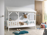 VIPACK-Lit Cabane(03) HOUSEBED 90x200cm Toit Blanc