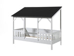 VIPACK-Lit Cabane(03) HOUSEBED 90x200cm Toit Noir