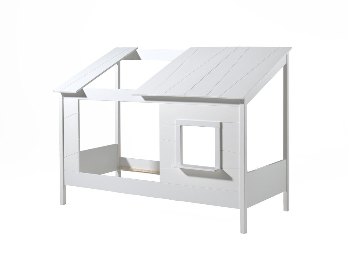 VIPACK-Lit Cabane(26) HOUSEBED 90x200cm Blanc