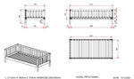 VIPACK-Lit Capitaine (90) FRITZ 90x200 cm Blanc