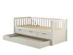 VIPACK-Lit Capitaine (91) FRITZ 90x200 cm Blanc