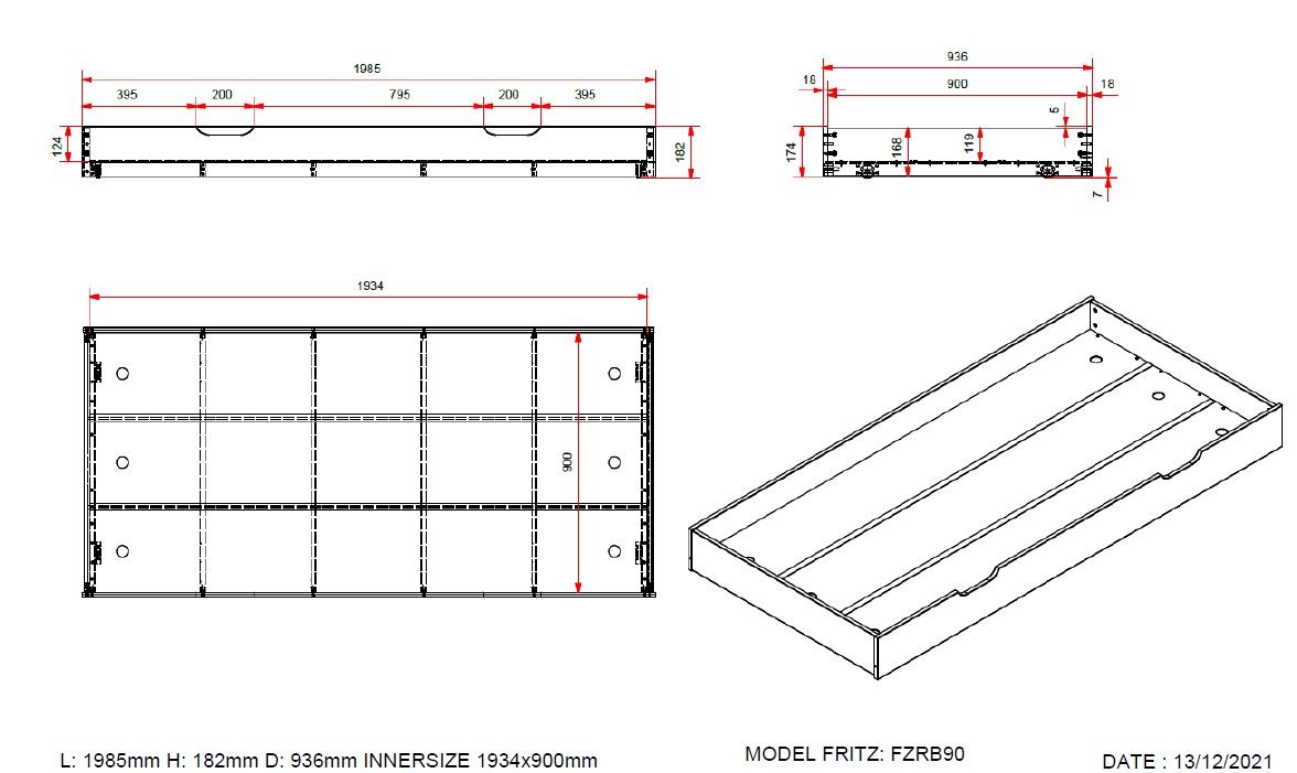 VIPACK-Lit Capitaine (91) FRITZ 90x200 cm Blanc