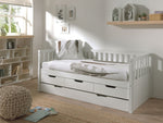 VIPACK-Lit Capitaine (91) FRITZ 90x200 cm Blanc