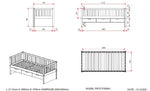 VIPACK-Lit Capitaine (91) FRITZ 90x200 cm Blanc