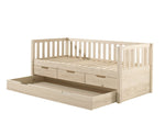 VIPACK-Lit Capitaine (91) FRITZ 90x200 cm Pin Laiteux