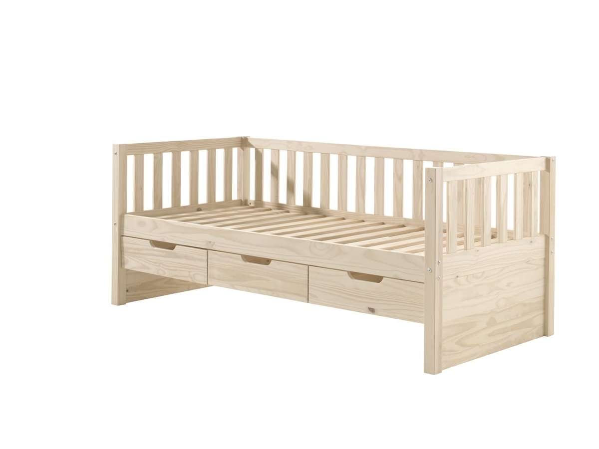 VIPACK-Lit Capitaine (91) FRITZ 90x200 cm Pin Laiteux